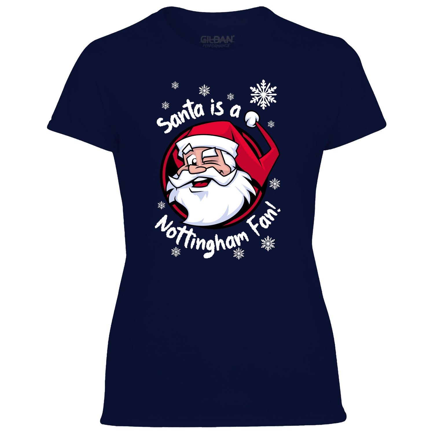 Santa Is A Nottingham Fan! Women's Tshirt