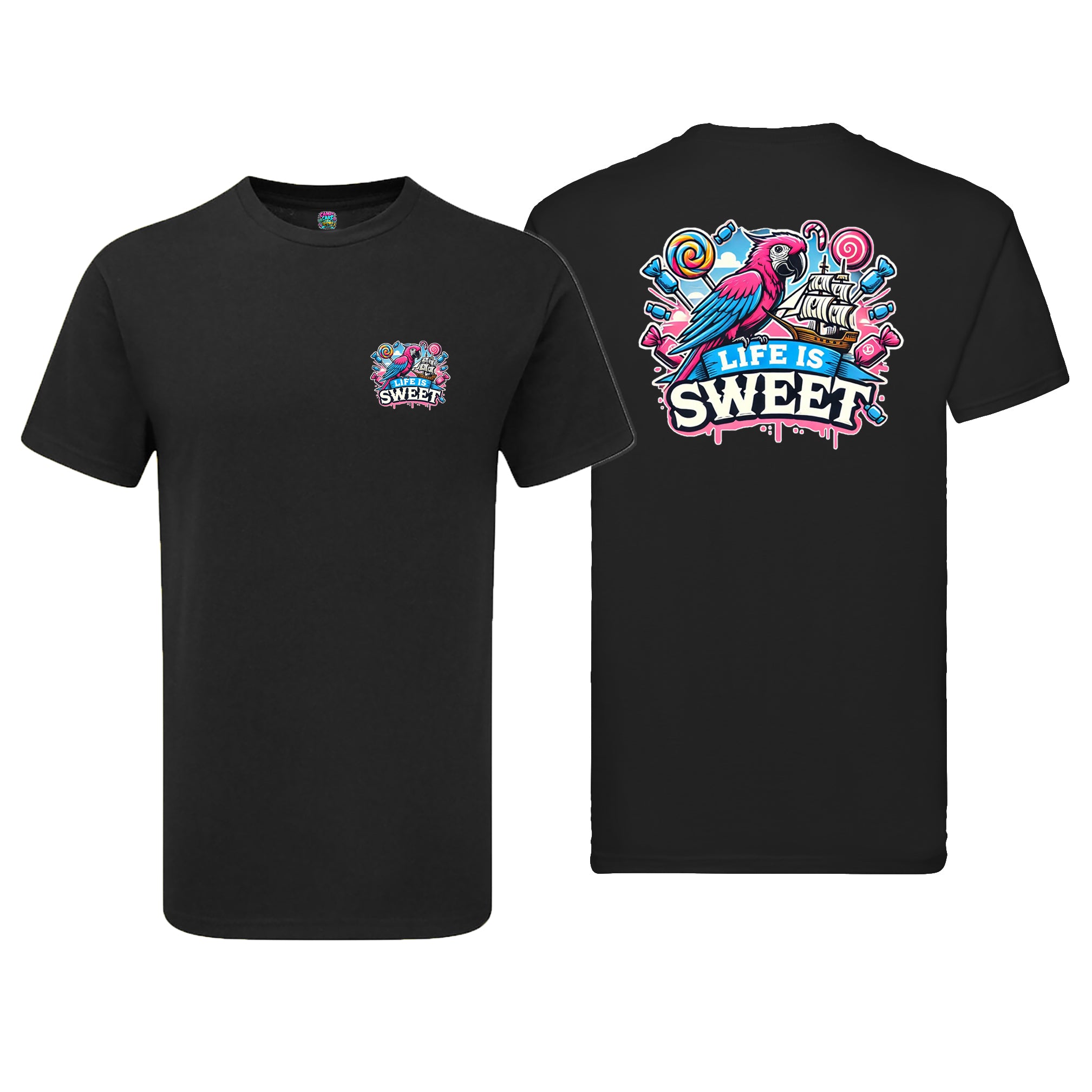 Candy Cabs Life Is Sweet 'Parrot' Men's Tshirt
