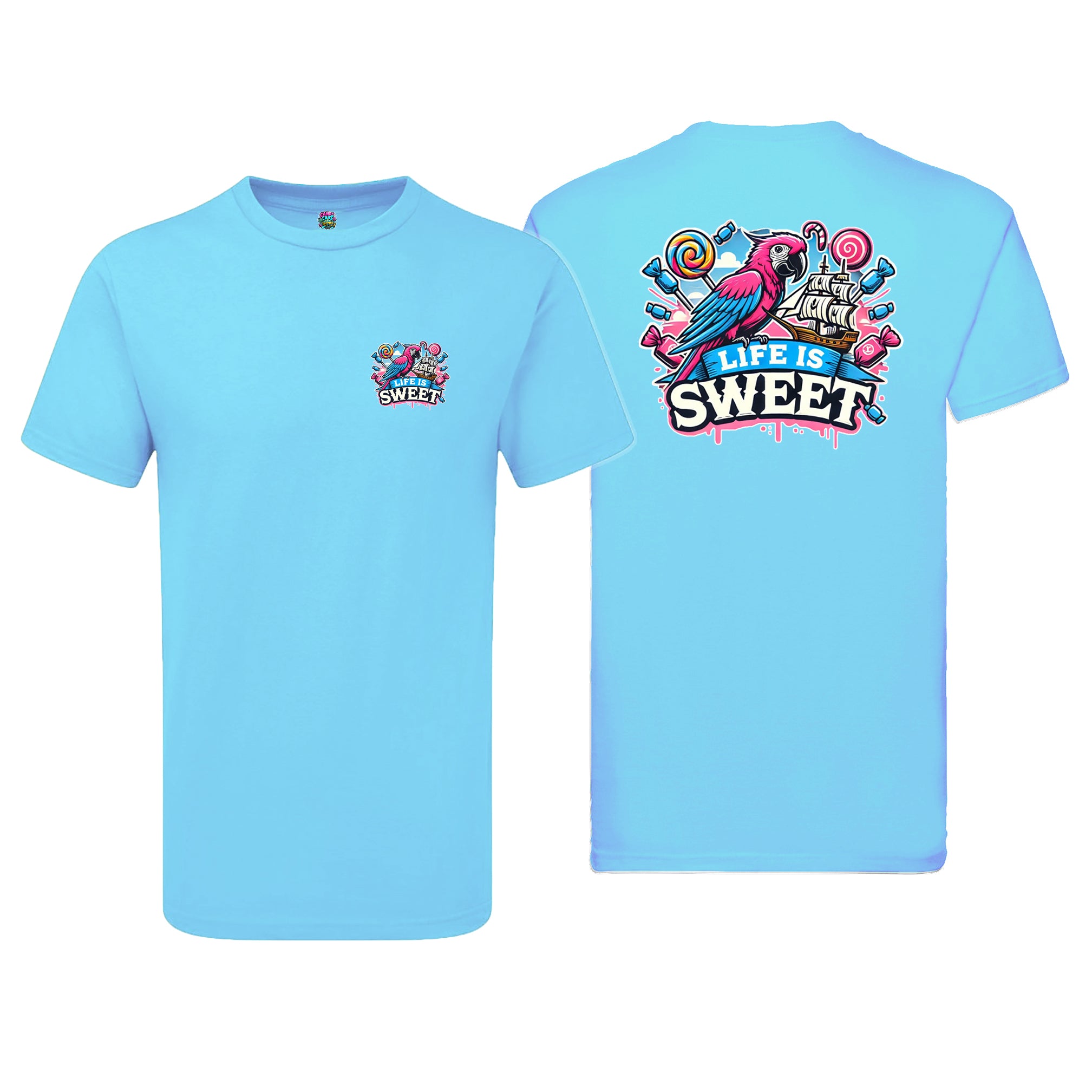 Candy Cabs Life Is Sweet 'Parrot' Men's Tshirt