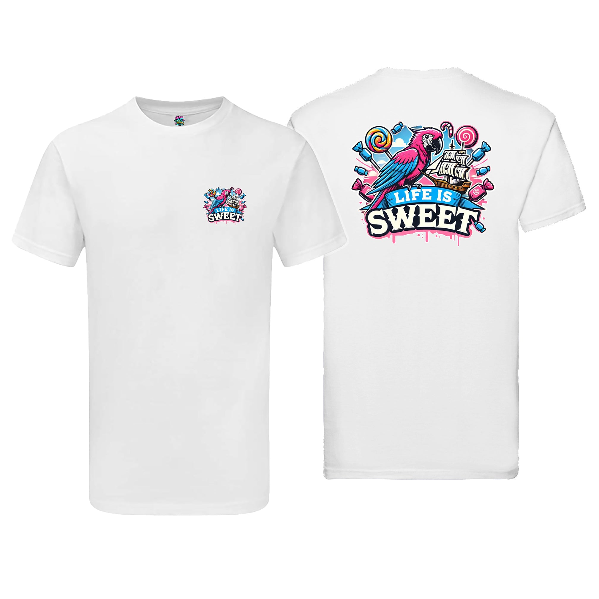Candy Cabs Life Is Sweet 'Parrot' Men's Tshirt