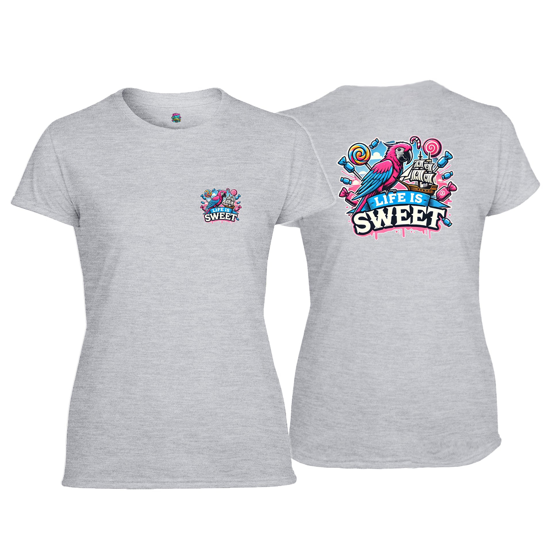 Candy Cabs Life Is Sweet 'Parrot' Women's Tshirt