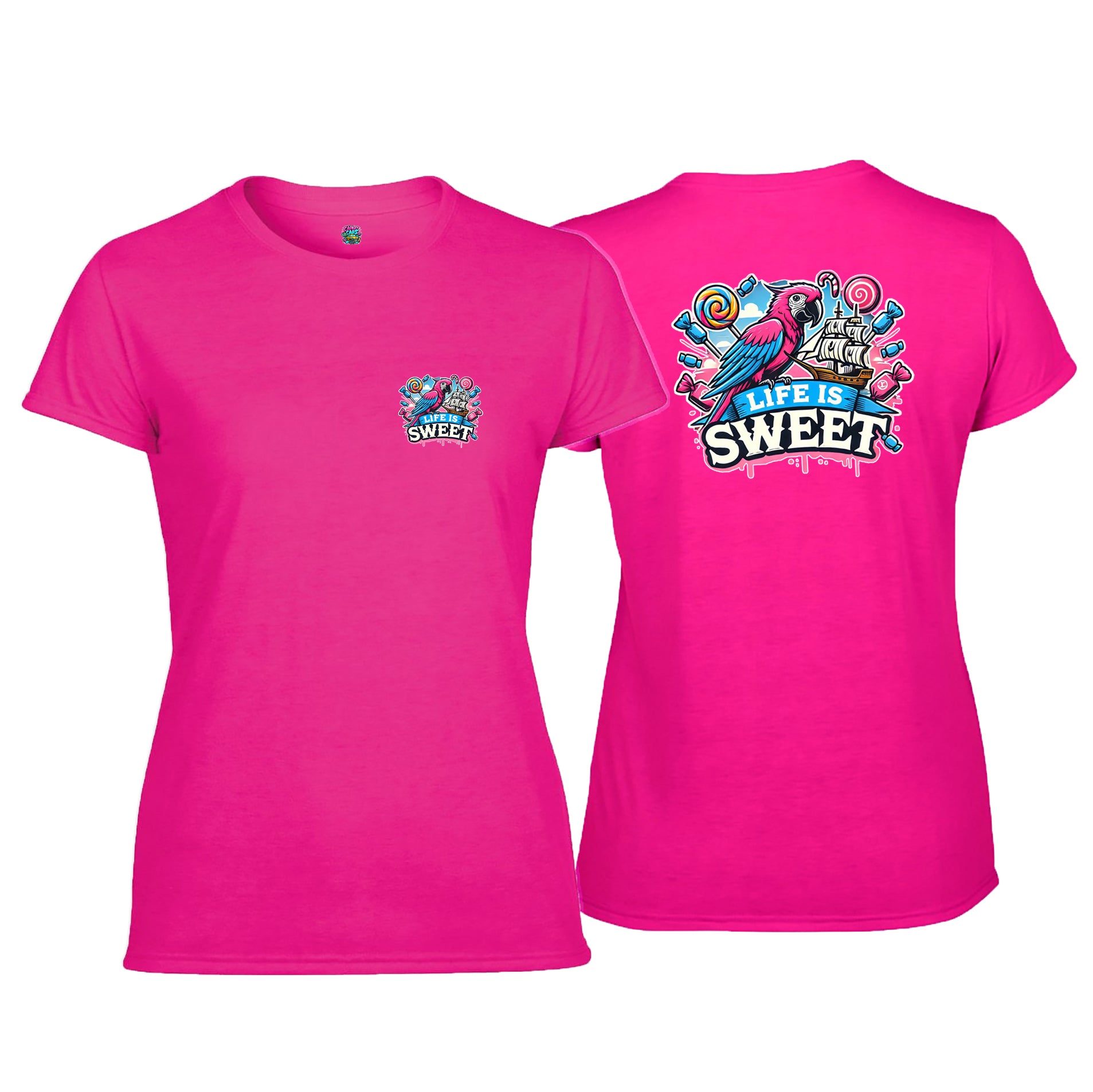 Candy Cabs Life Is Sweet 'Parrot' Women's Tshirt