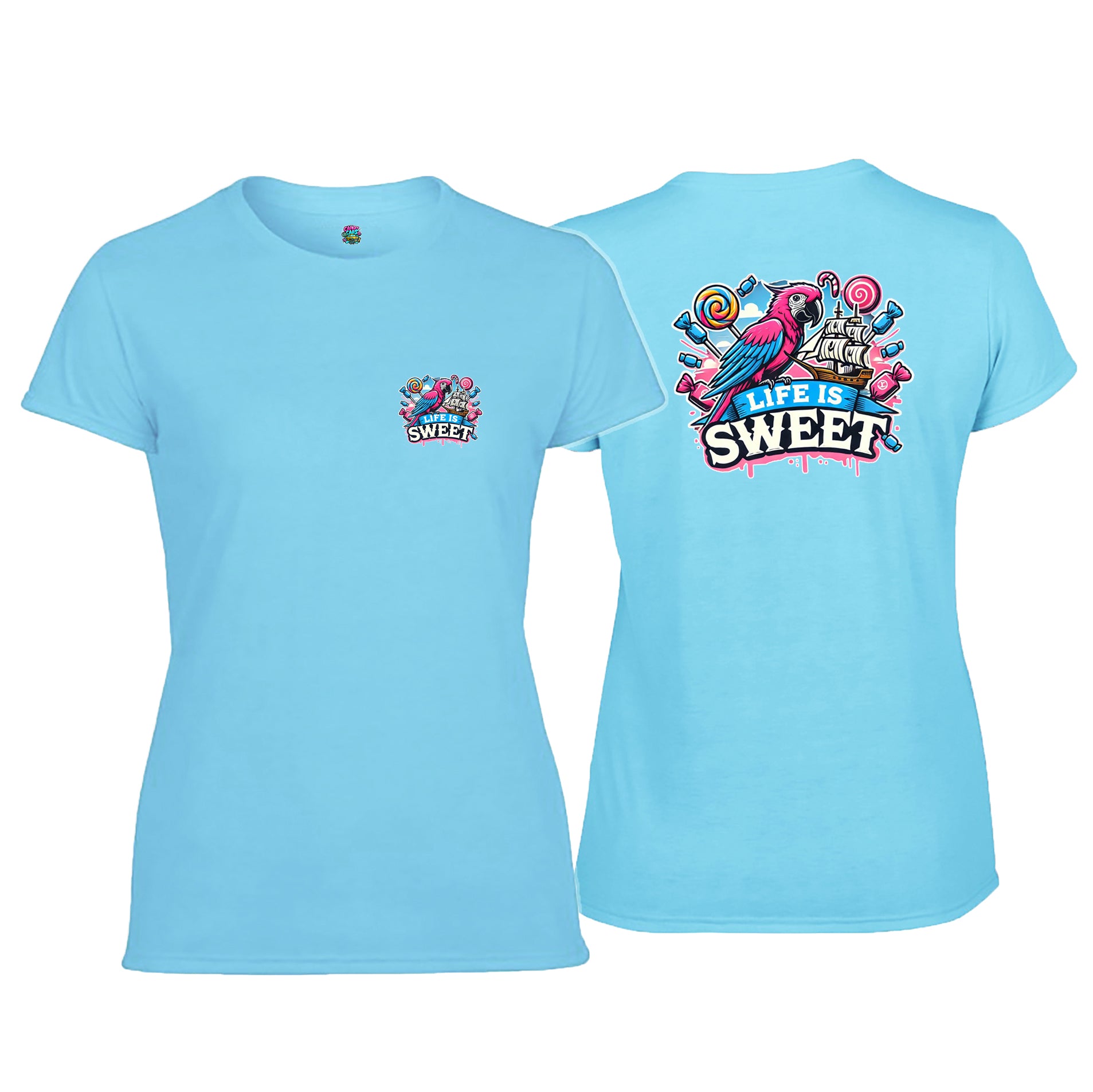Candy Cabs Life Is Sweet 'Parrot' Women's Tshirt