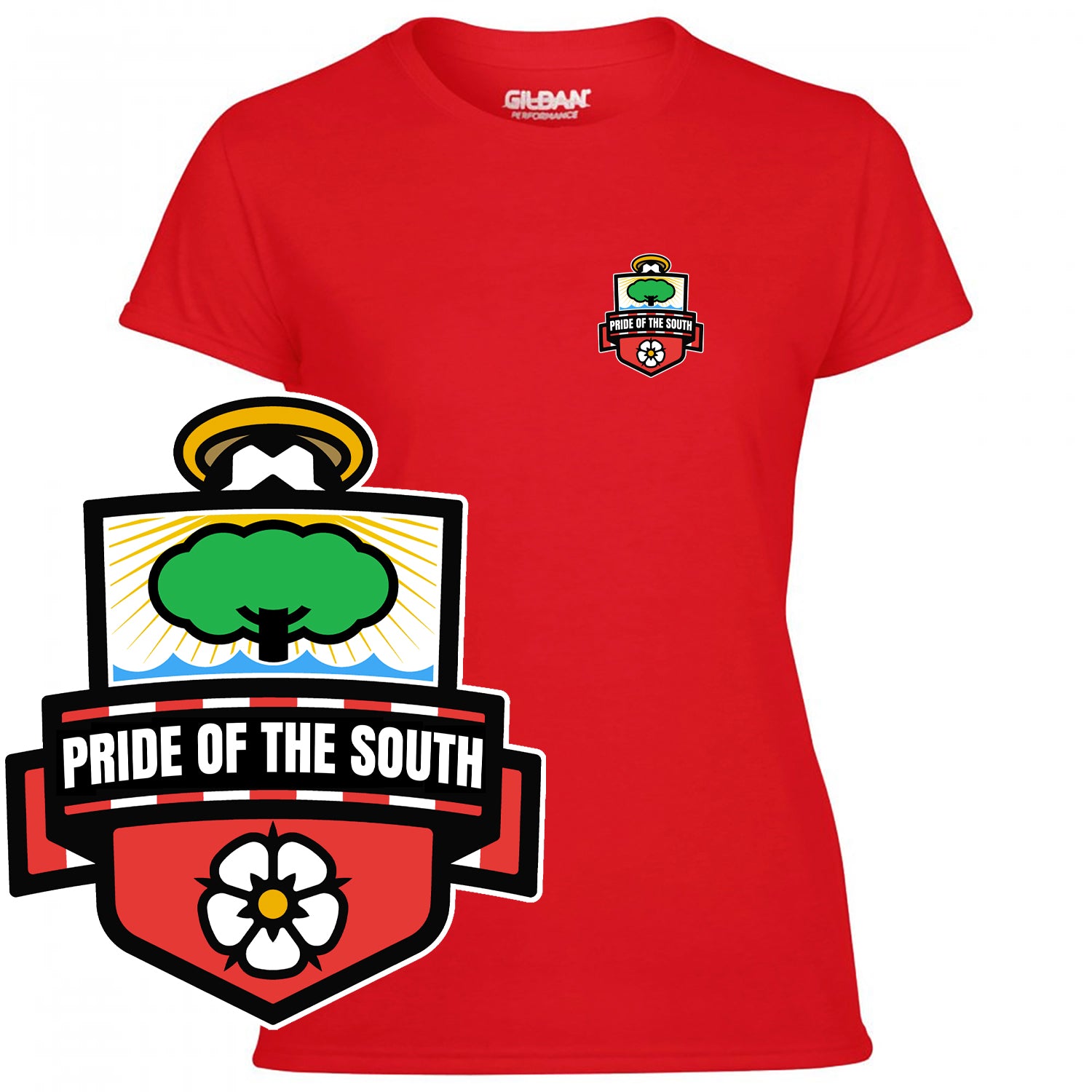 Pride Of The South Pocket Crest Women's Tshirt