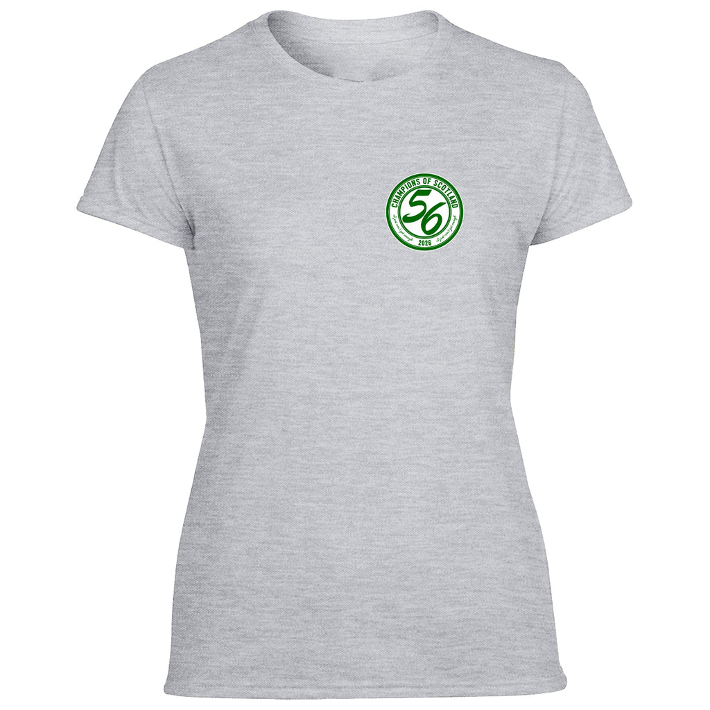 Celts Champions 56 Times Pocket Crest Women's Tshirt