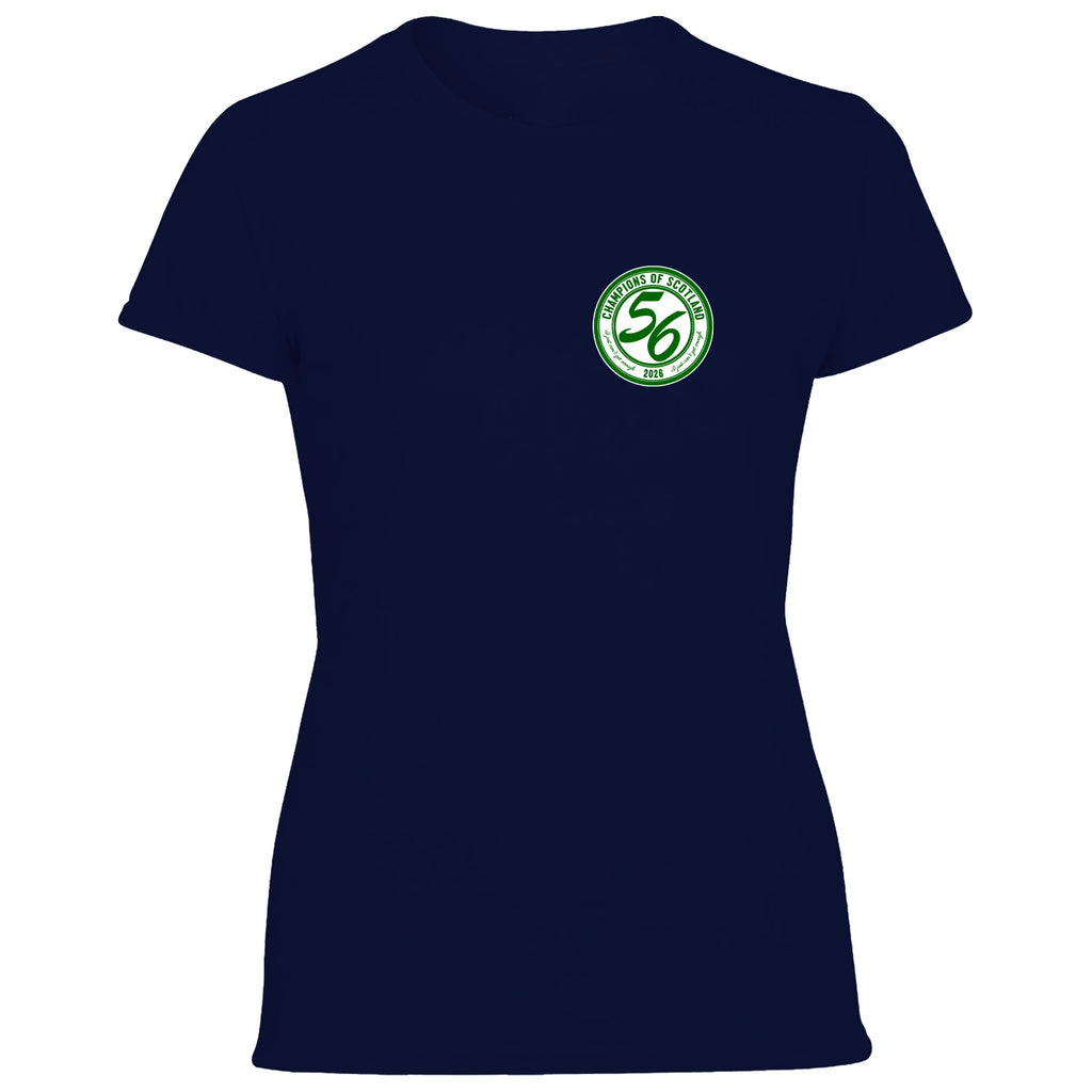 Celts Champions 56 Times Pocket Crest Women's Tshirt