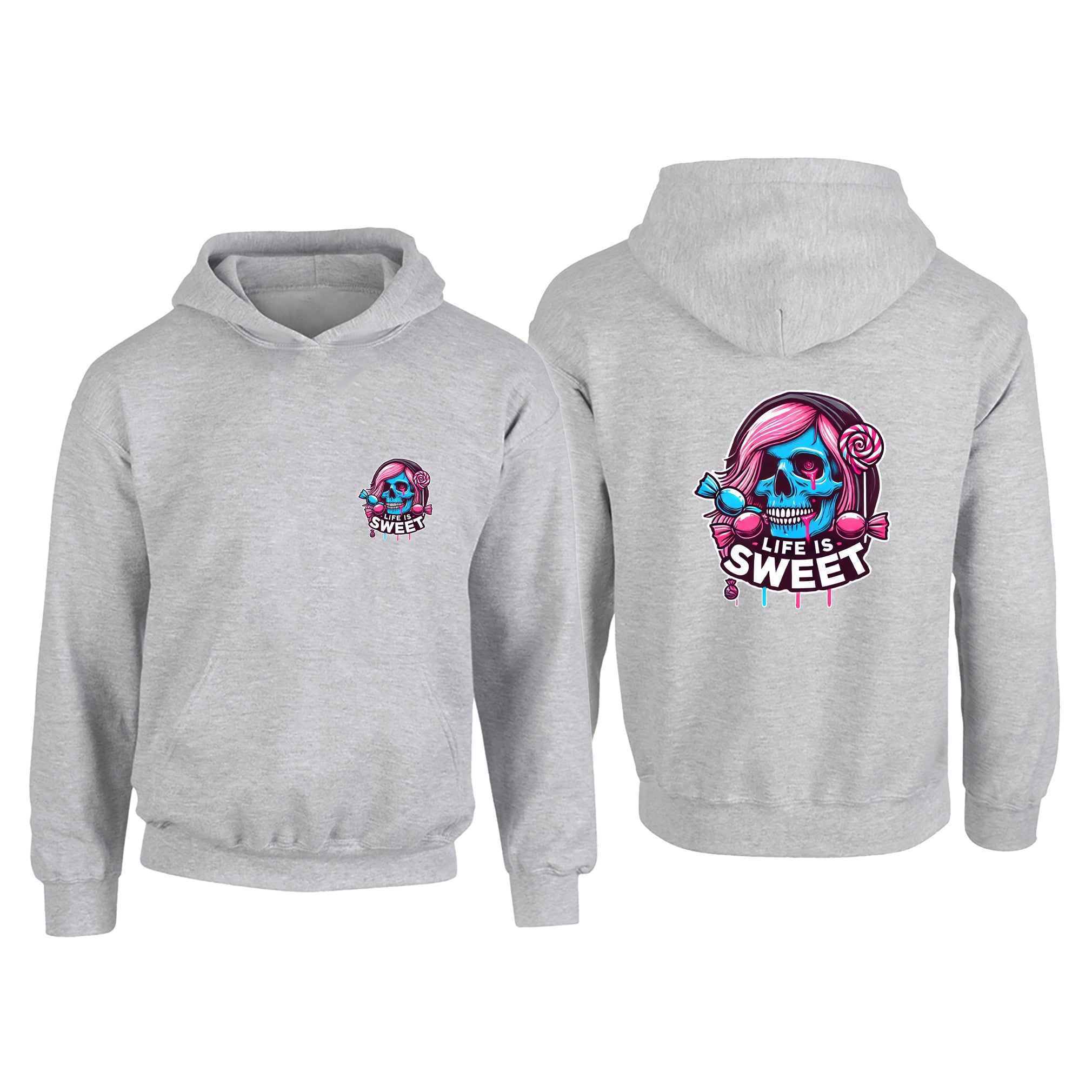 Candy Cabs Life Is Sweet 'Skull' (Long Hair) Children's Hoodie