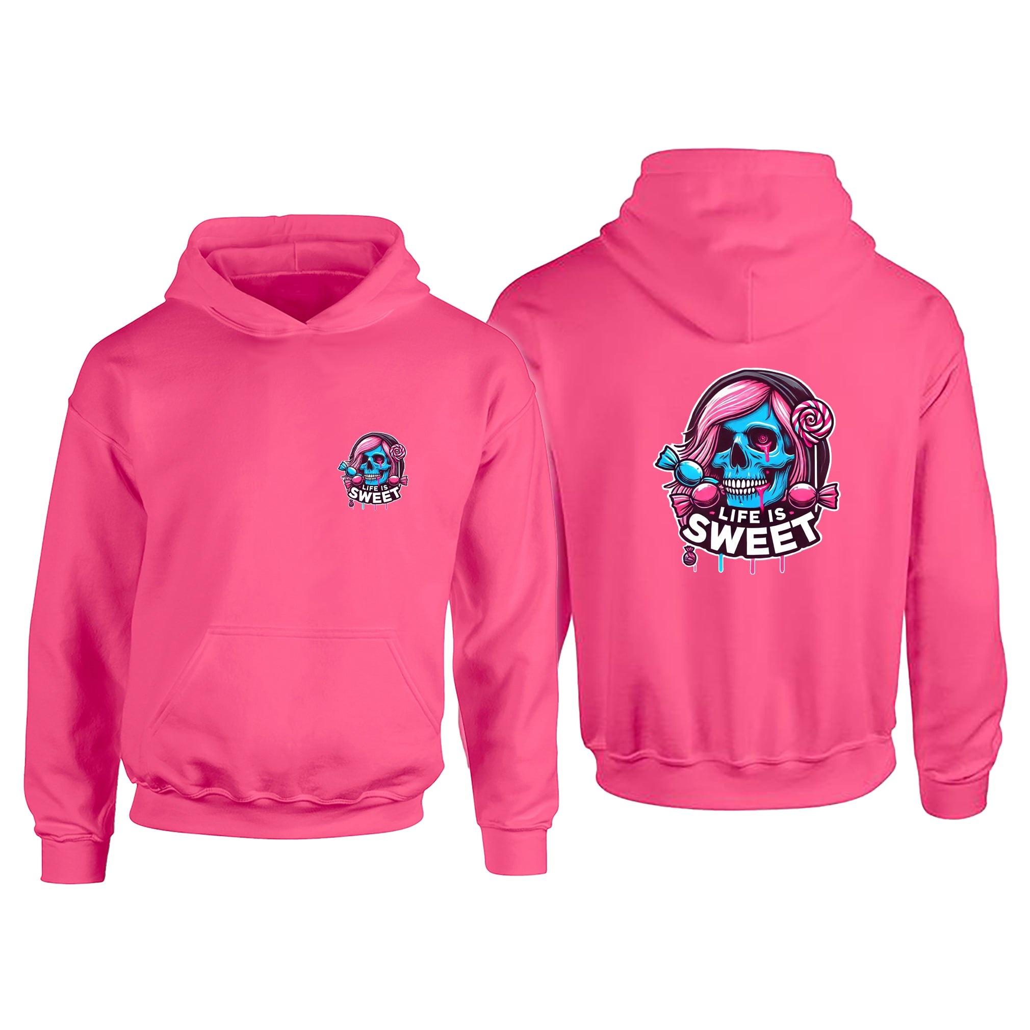 Candy Cabs Life Is Sweet 'Skull' (Long Hair) Children's Hoodie