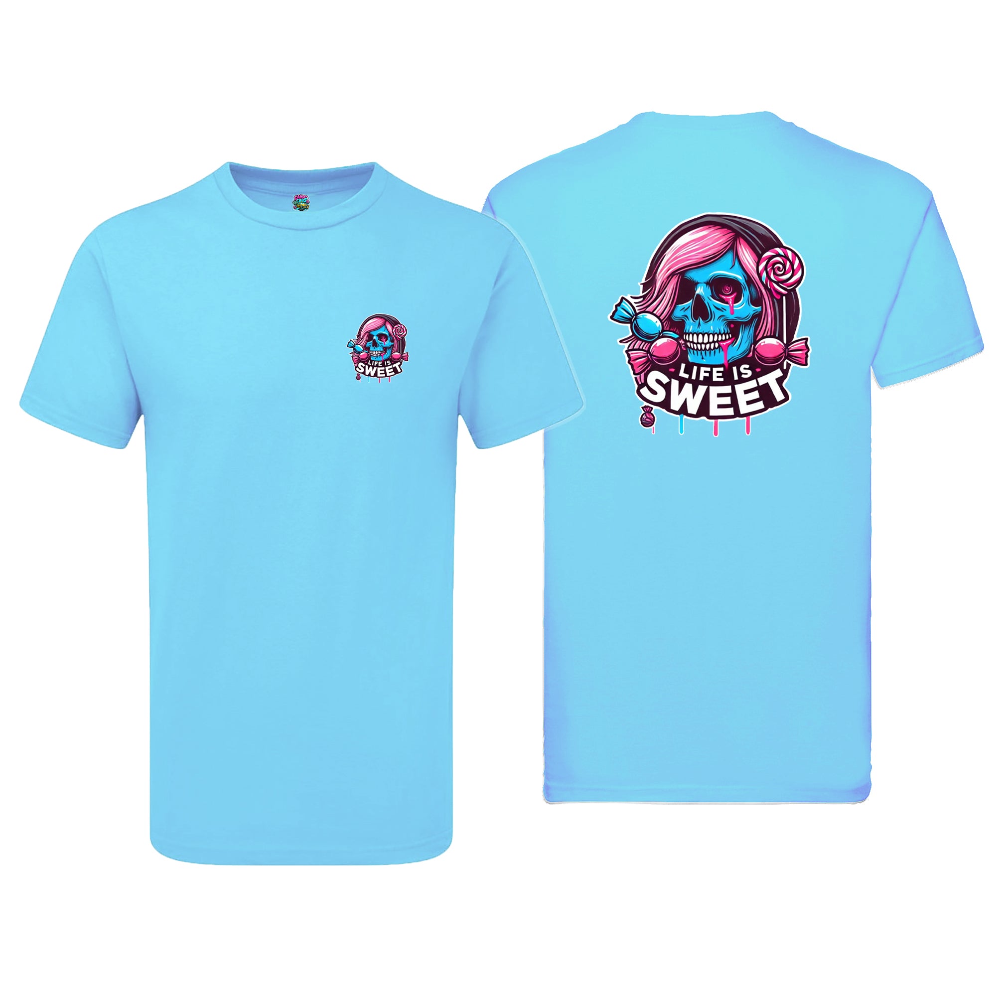 Candy Cabs Life Is Sweet 'Skull' (Long Hair) Men's Tshirt