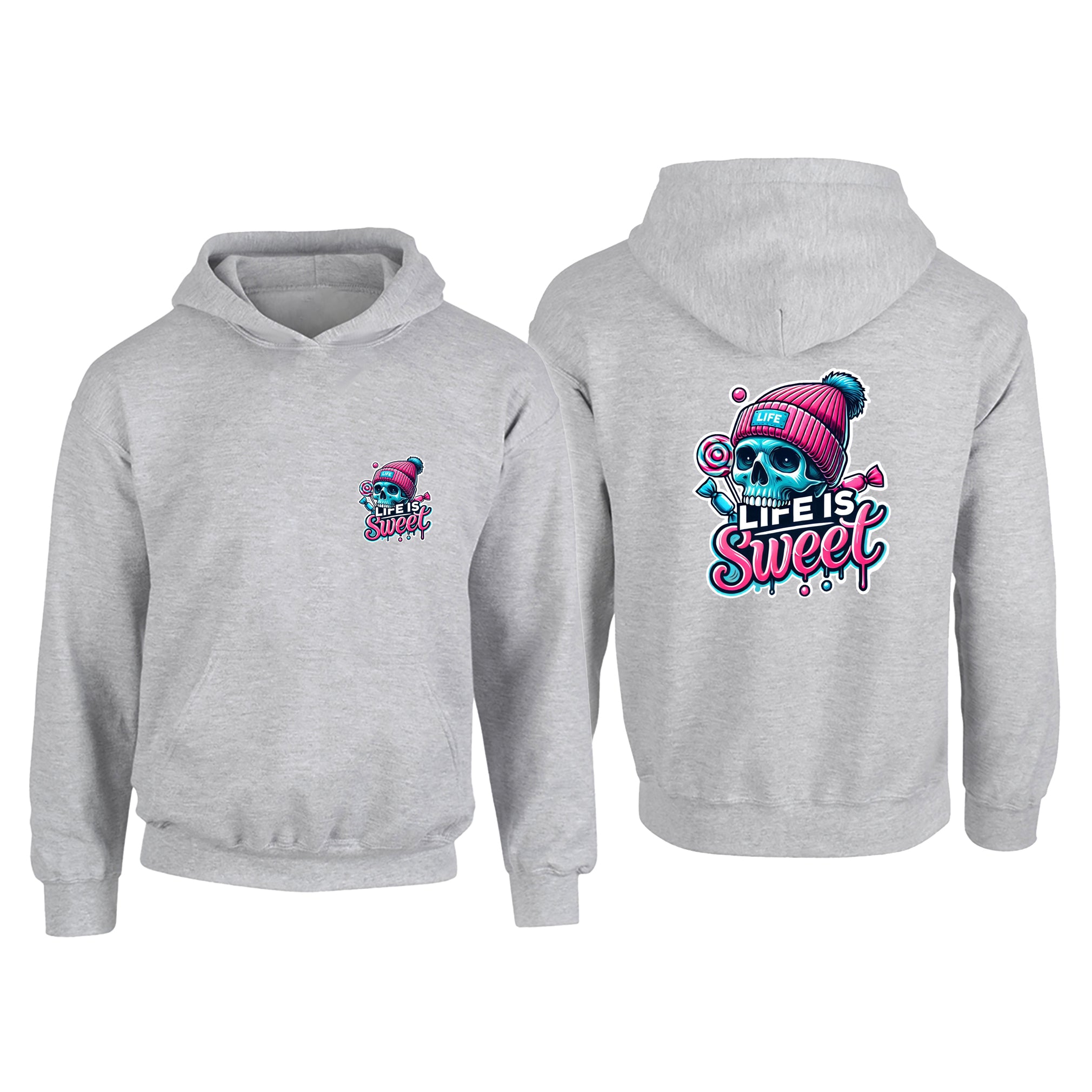 Candy Cabs Life Is Sweet 'Skull' (Bobble Hat) Children's Hoodie