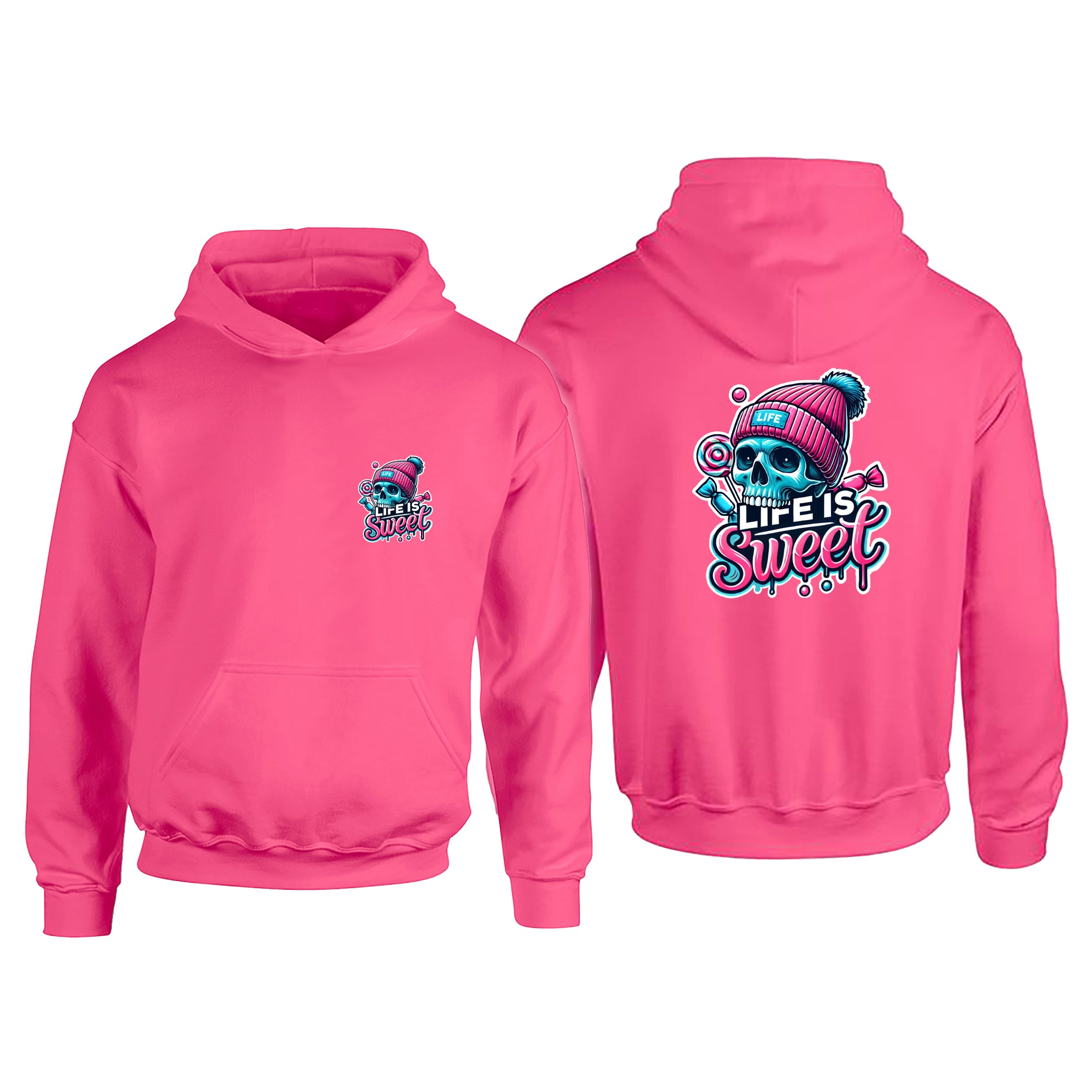 Candy Cabs Life Is Sweet 'Skull' (Bobble Hat) Children's Hoodie