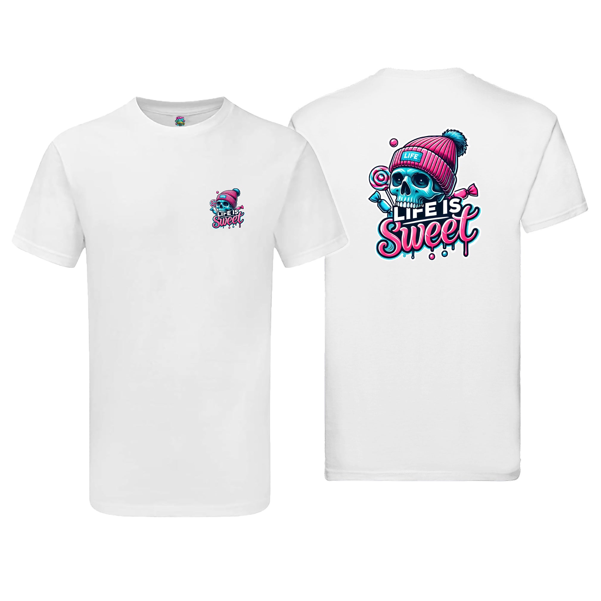 Candy Cabs Life Is Sweet 'Skull' (Bobble Hat) Men's Tshirt