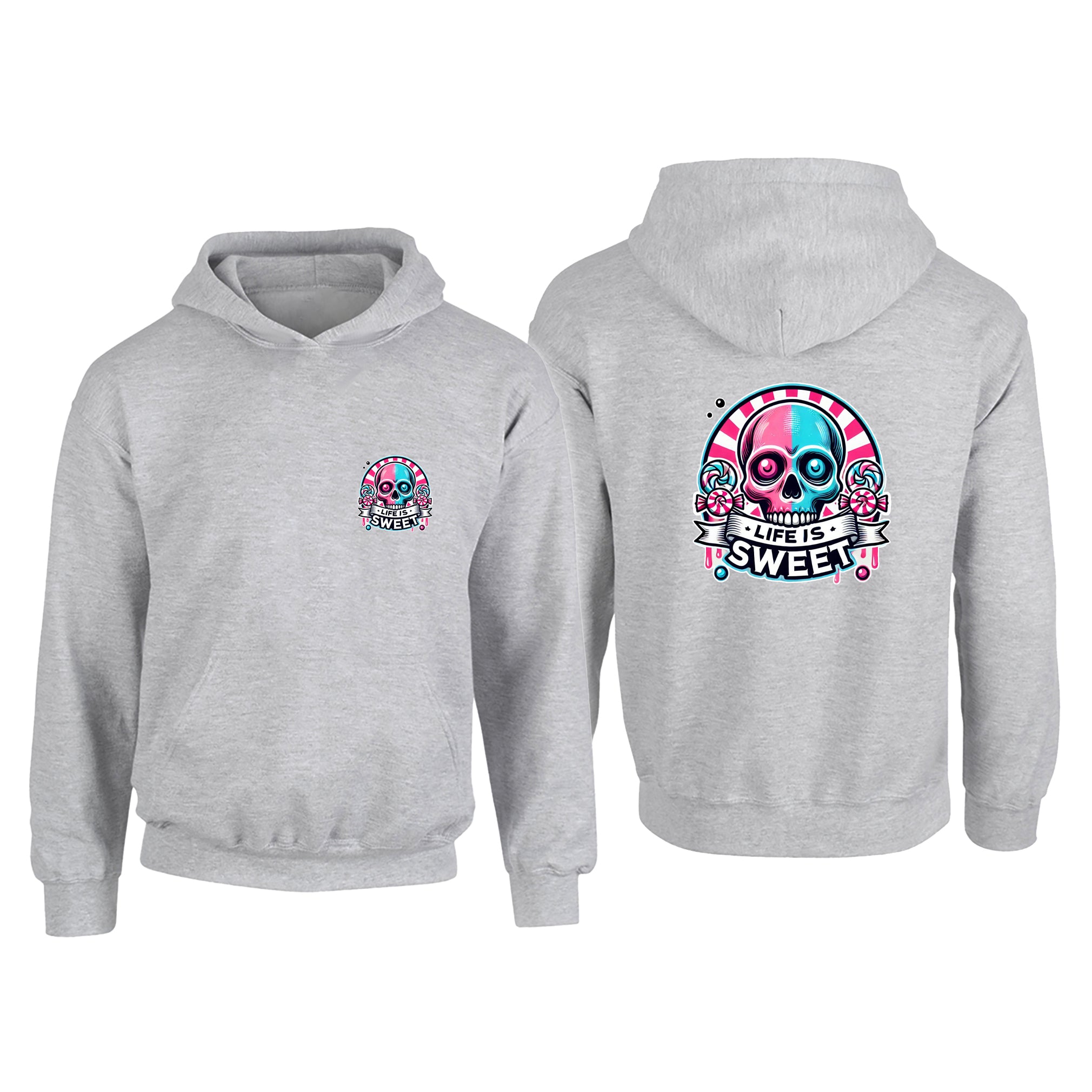Candy Cabs Life Is Sweet 'Skull' (Stripes) Children's Hoodie