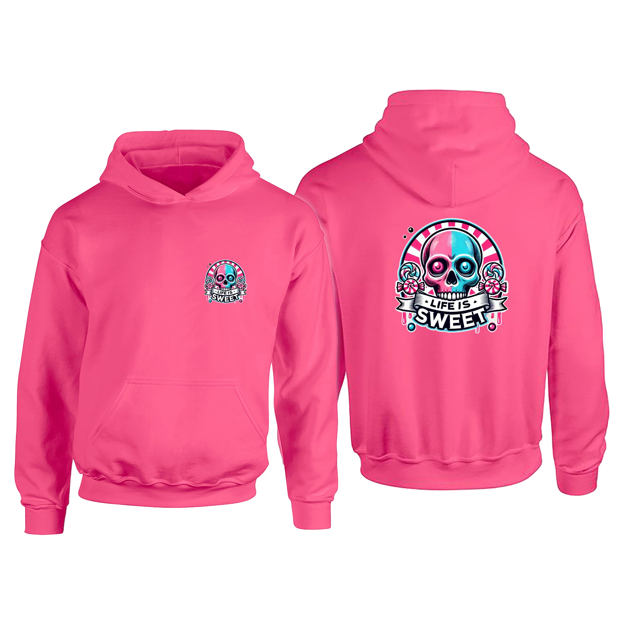 Candy Cabs Life Is Sweet 'Skull' (Stripes) Children's Hoodie