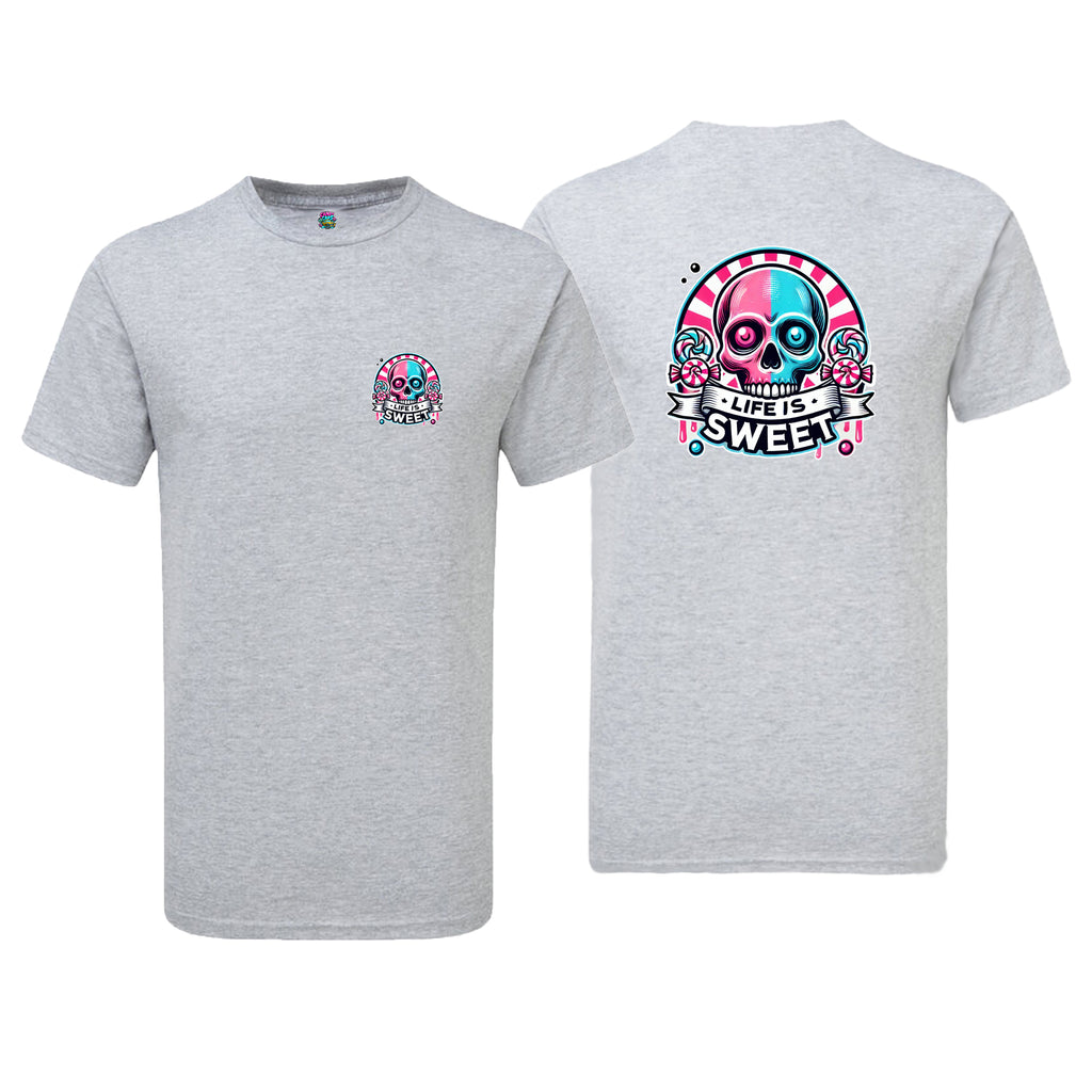 Candy Cabs Life Is Sweet 'Skull' (Stripes) Men's Tshirt
