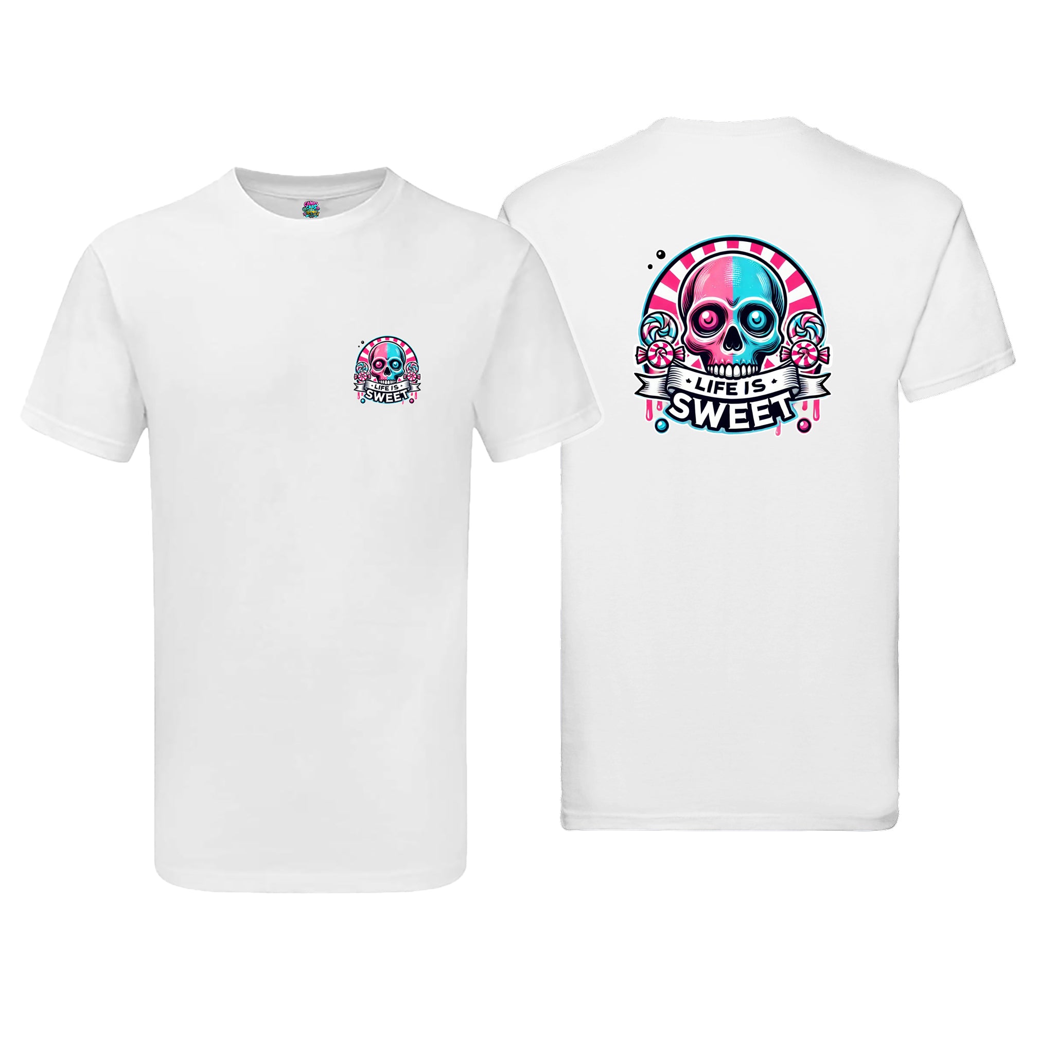 Candy Cabs Life Is Sweet 'Skull' (Stripes) Children's Tshirt