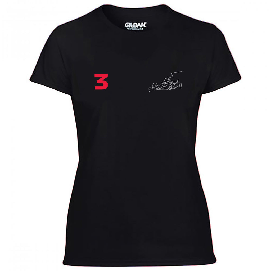 Race Car Driver 3 Pocket Abstract Women's Tshirt