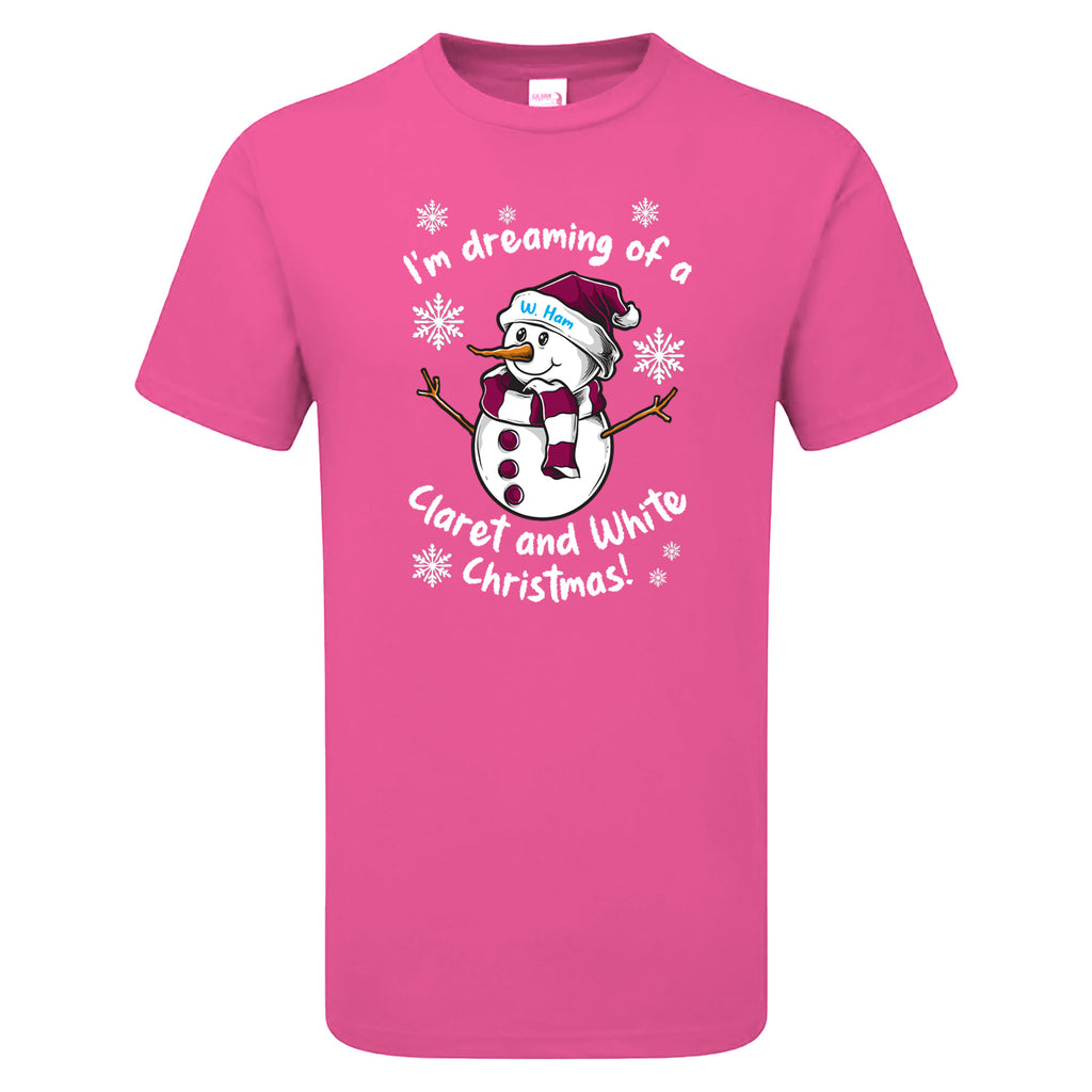 W. Ham Claret & Blue Christmas Snowman Children's Tshirt