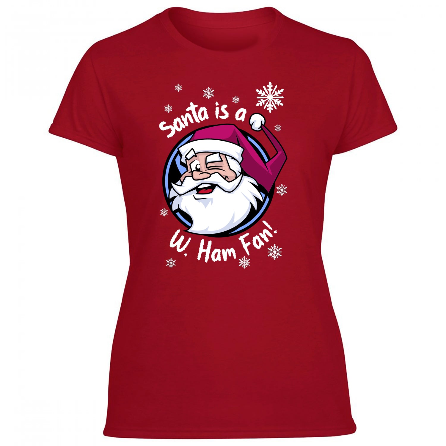 Santa Is A W. Ham Fan! Women's Tshirt