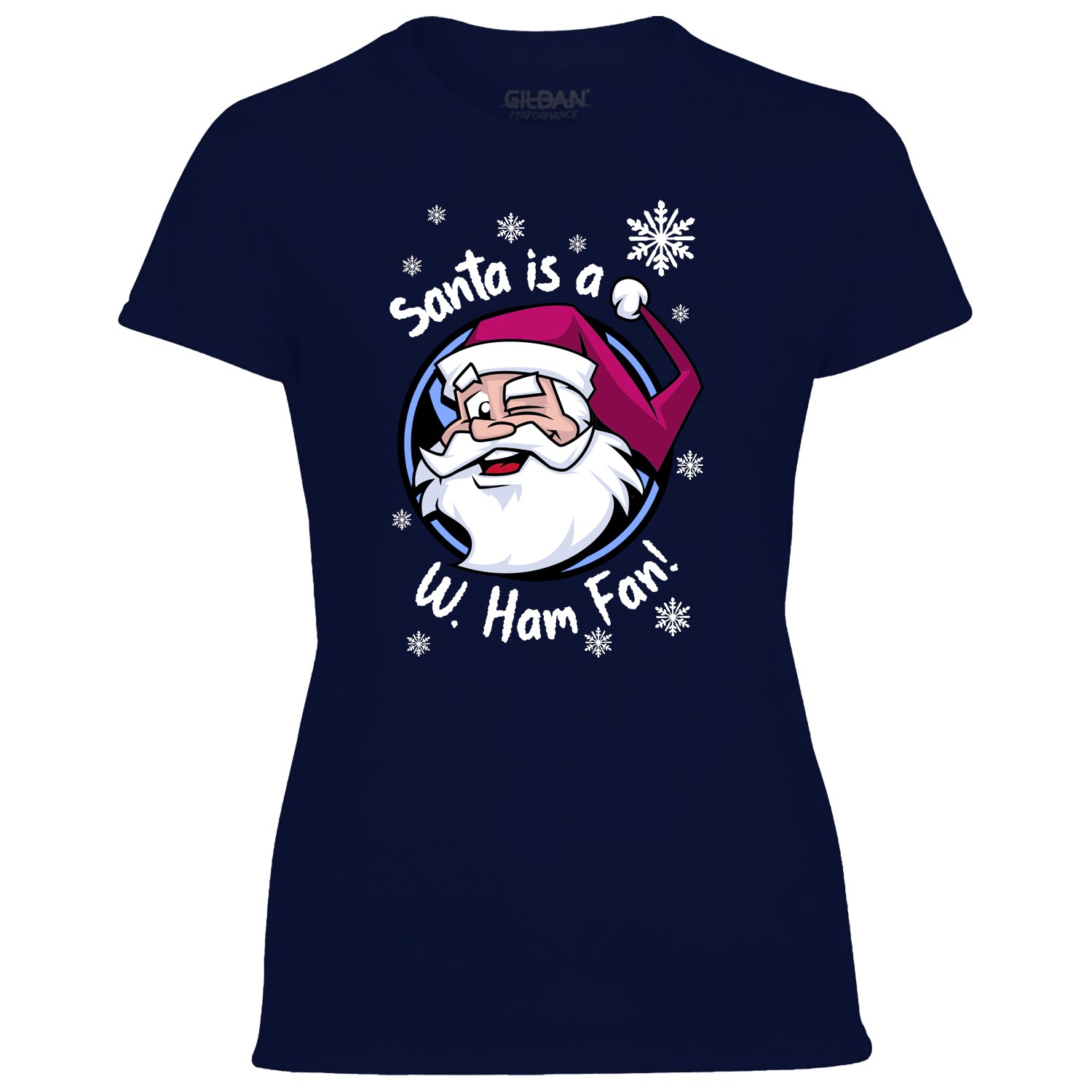 Santa Is A W. Ham Fan! Women's Tshirt