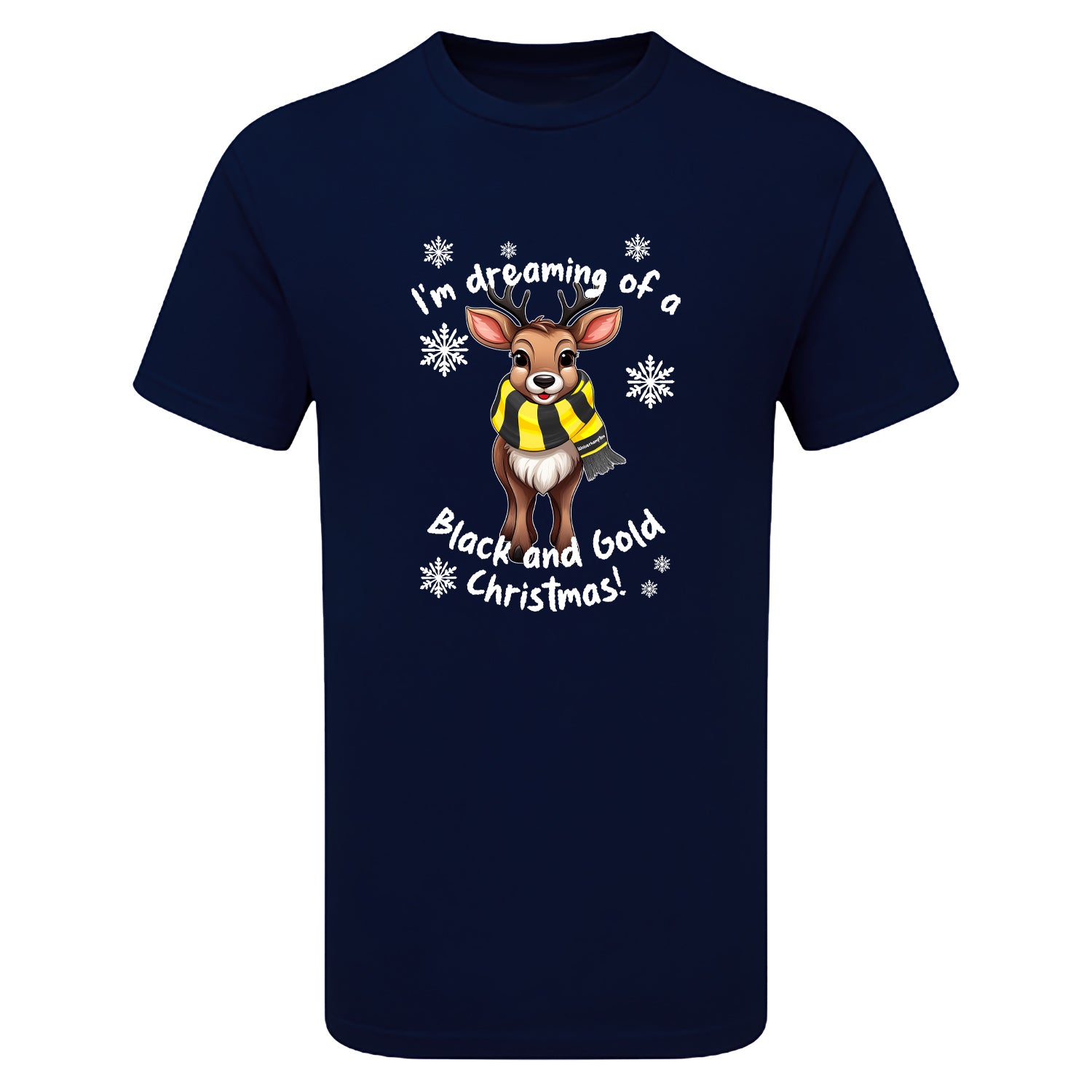Wolverhampton Black & Gold Christmas Reindeer Children's Tshirt