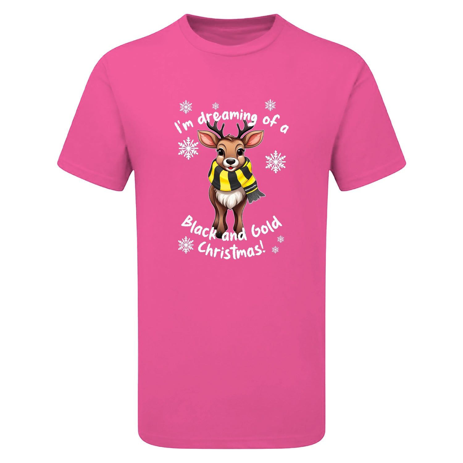 Wolverhampton Black & Gold Christmas Reindeer Children's Tshirt
