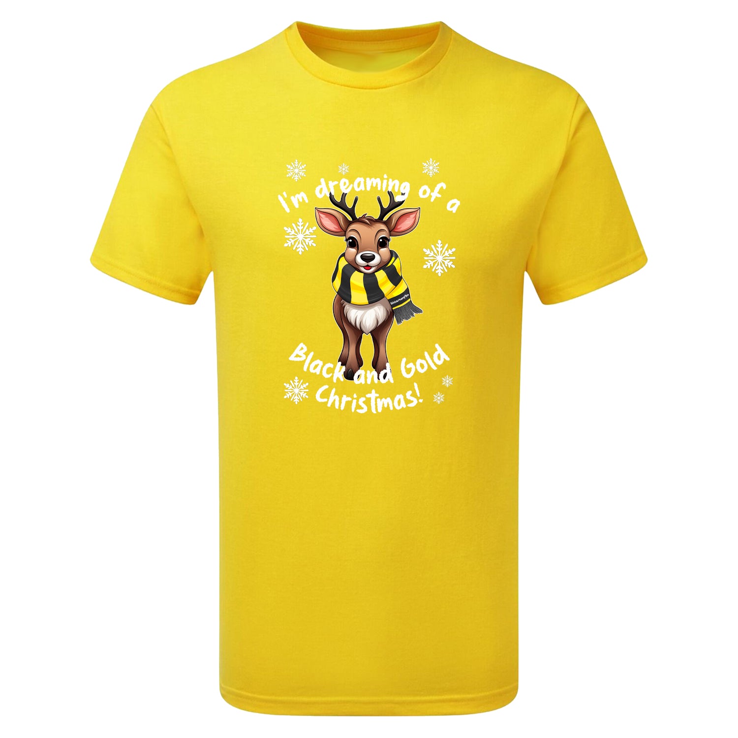 Wolverhampton Black & Gold Christmas Reindeer Children's Tshirt