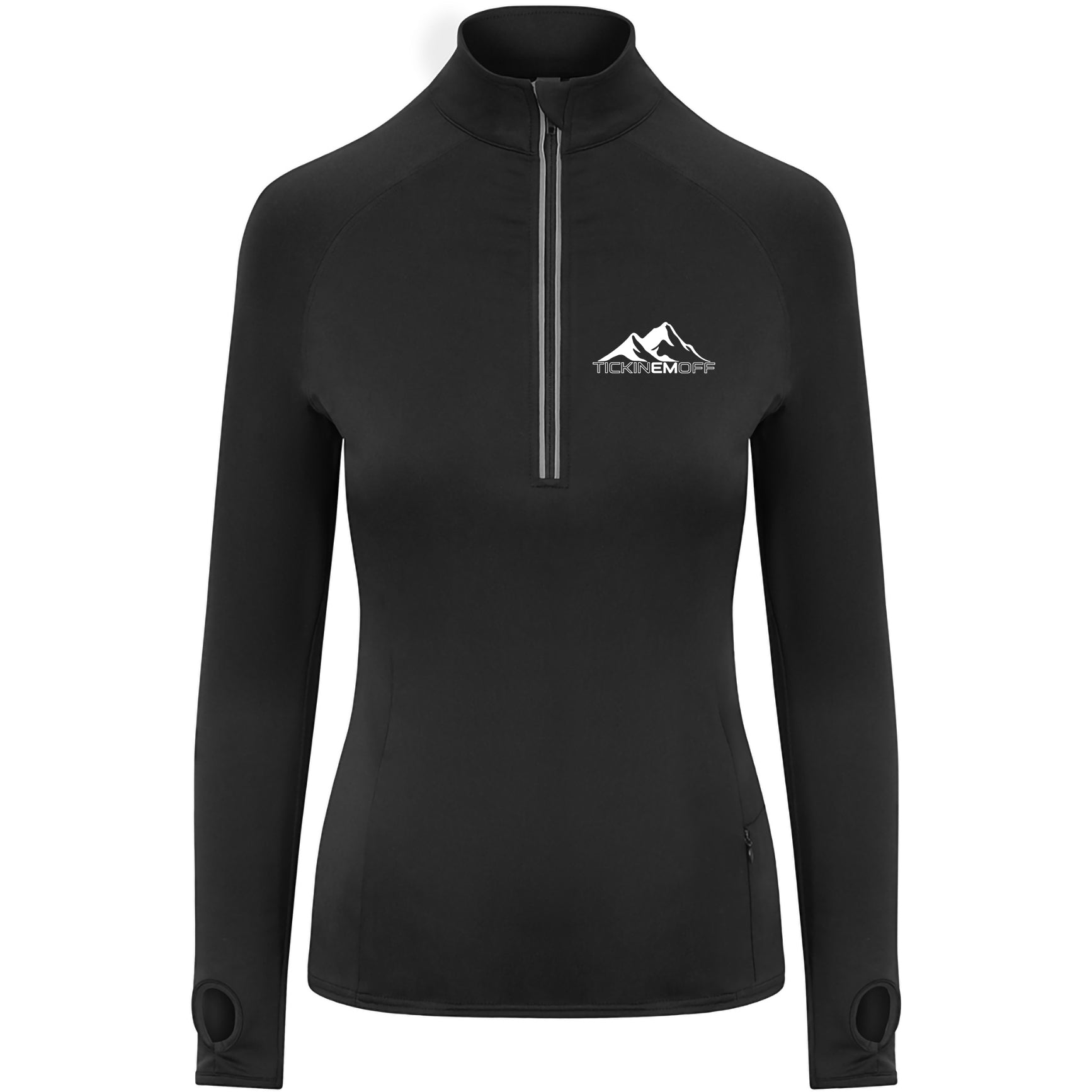 TickinEmOff Women's MOISTURE WICKING Cool-Flex™ Half Zip Top