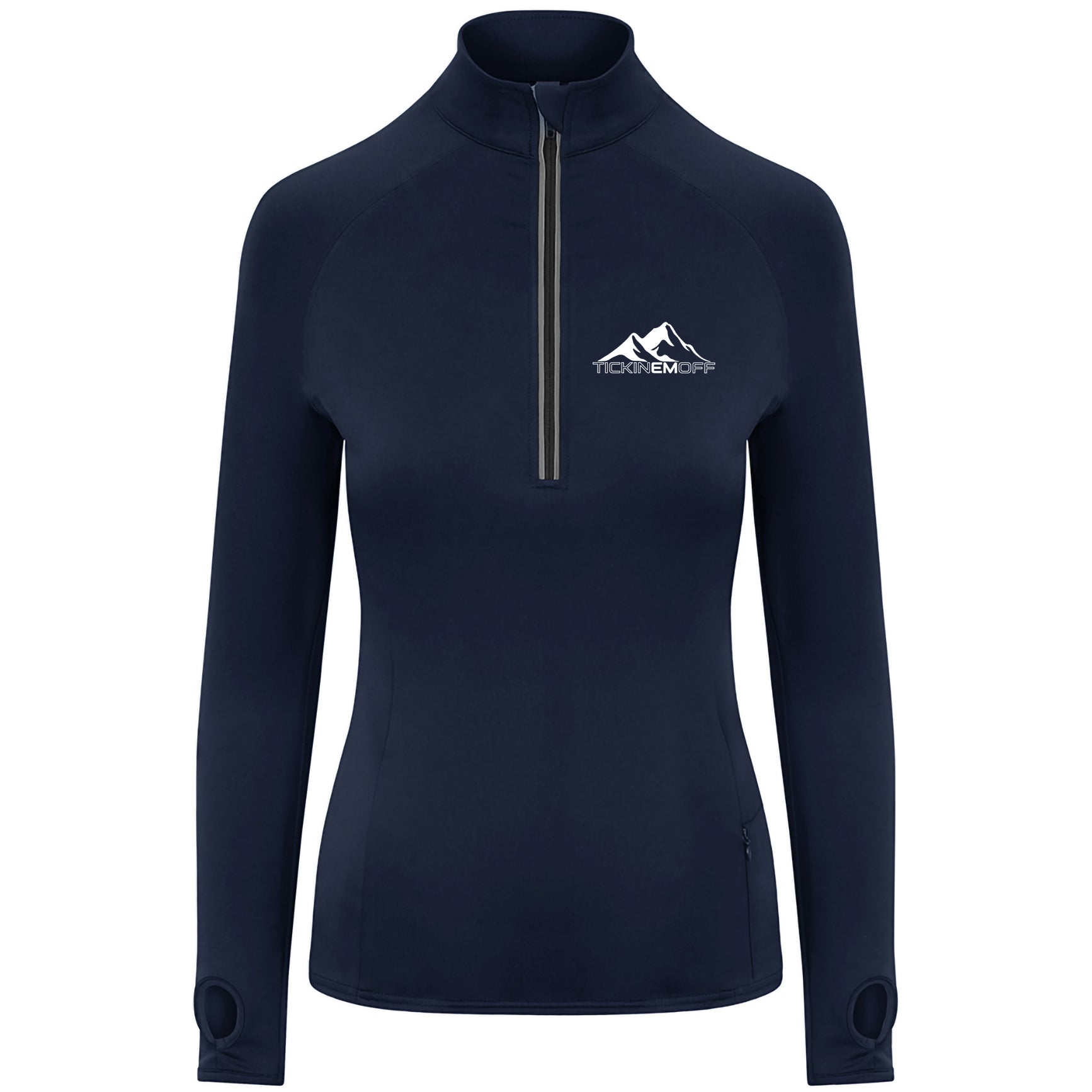 TickinEmOff Women's MOISTURE WICKING Cool-Flex™ Half Zip Top