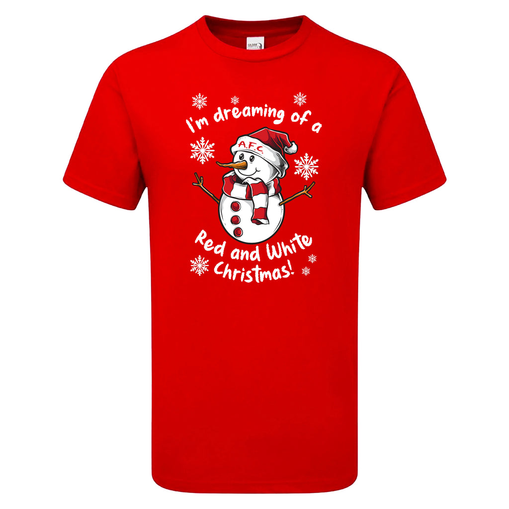 AFC Red & White Christmas Snowman Children's Tshirt