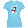 Aston V. Claret & Blue Christmas Snowman Women's Tshirt