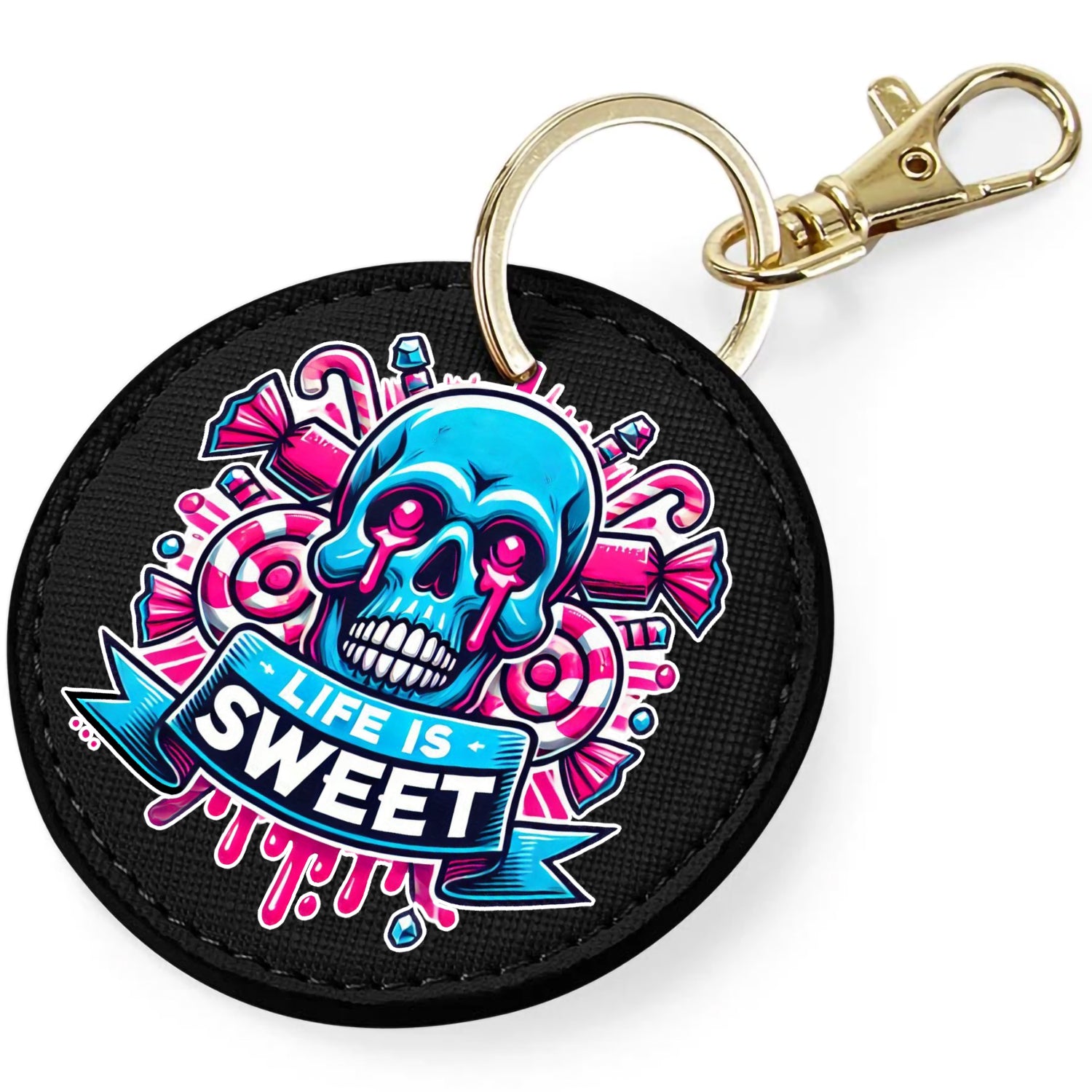 Candy Cabs Life Is Sweet 'Skull' (Sweets) Keyring Bag Charm