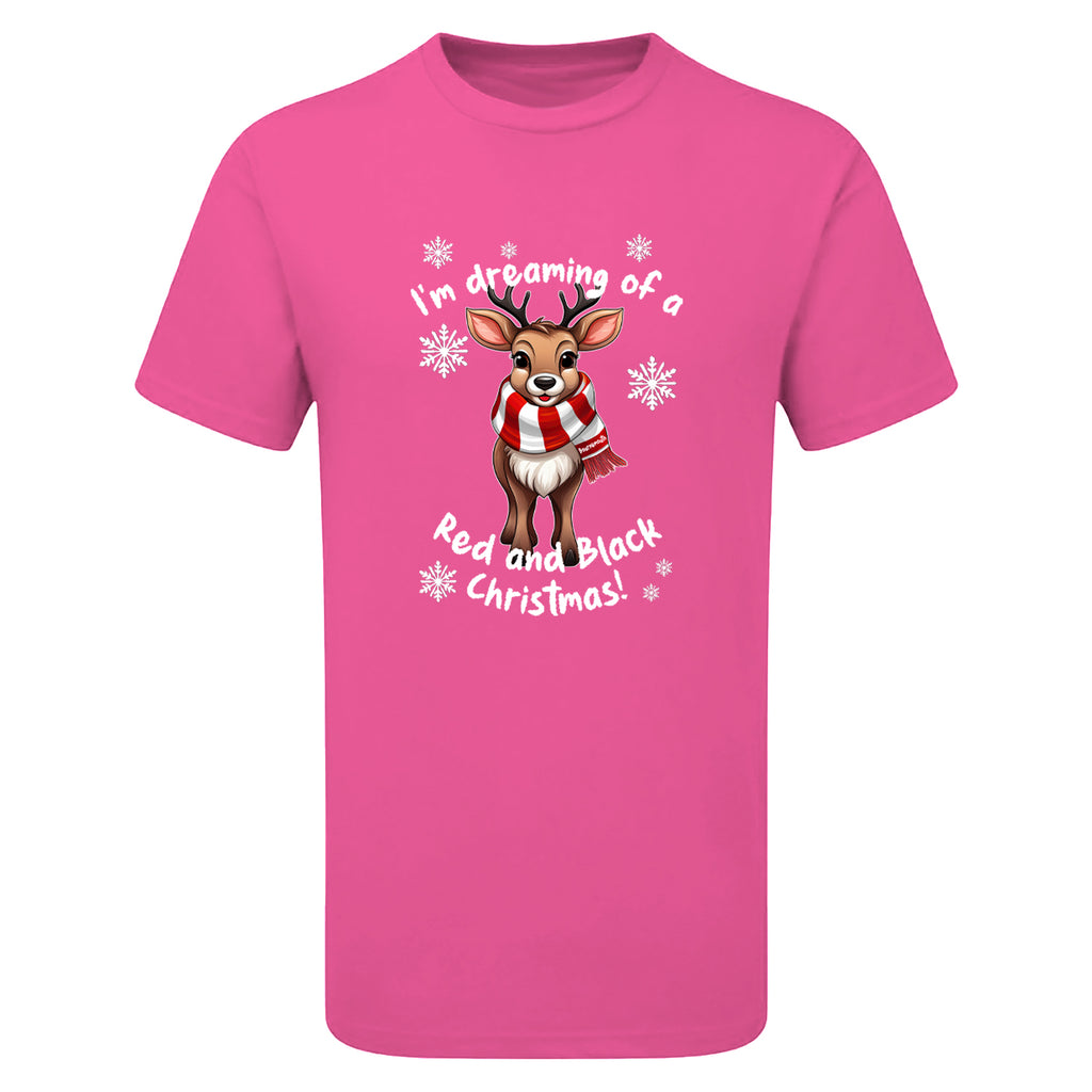 Bournemouth Red & White Christmas Reindeer Children's Tshirt