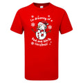 Brentford Red & White Christmas Snowman Men's Tshirt