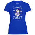 Cardiff Blue & White Christmas Snowman Women's Tshirt