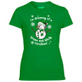Celts Green & White Christmas Snowman Women's Tshirt