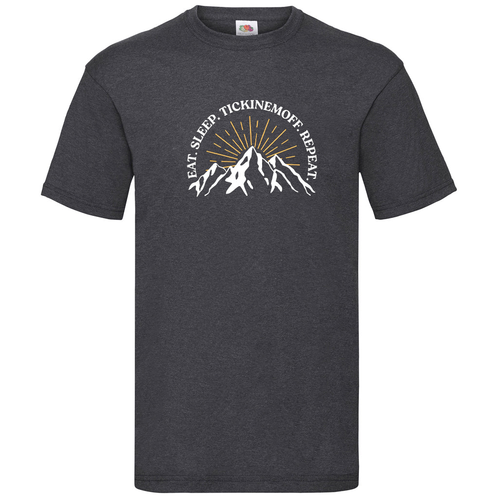 TickinEmOff Men's Tshirt FOTL (Eat. Sleep. TickinEmOff. Repeat.)