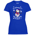 Glasgow Blue & White Christmas Snowman Women's Tshirt
