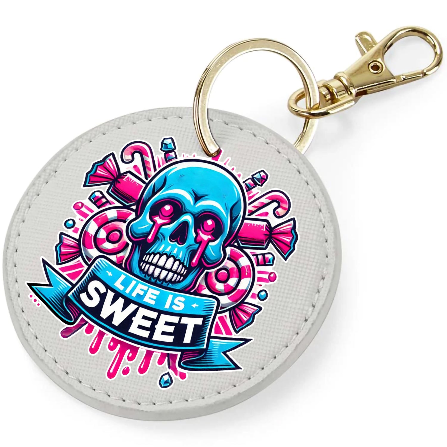 Candy Cabs Life Is Sweet 'Skull' (Sweets) Keyring Bag Charm