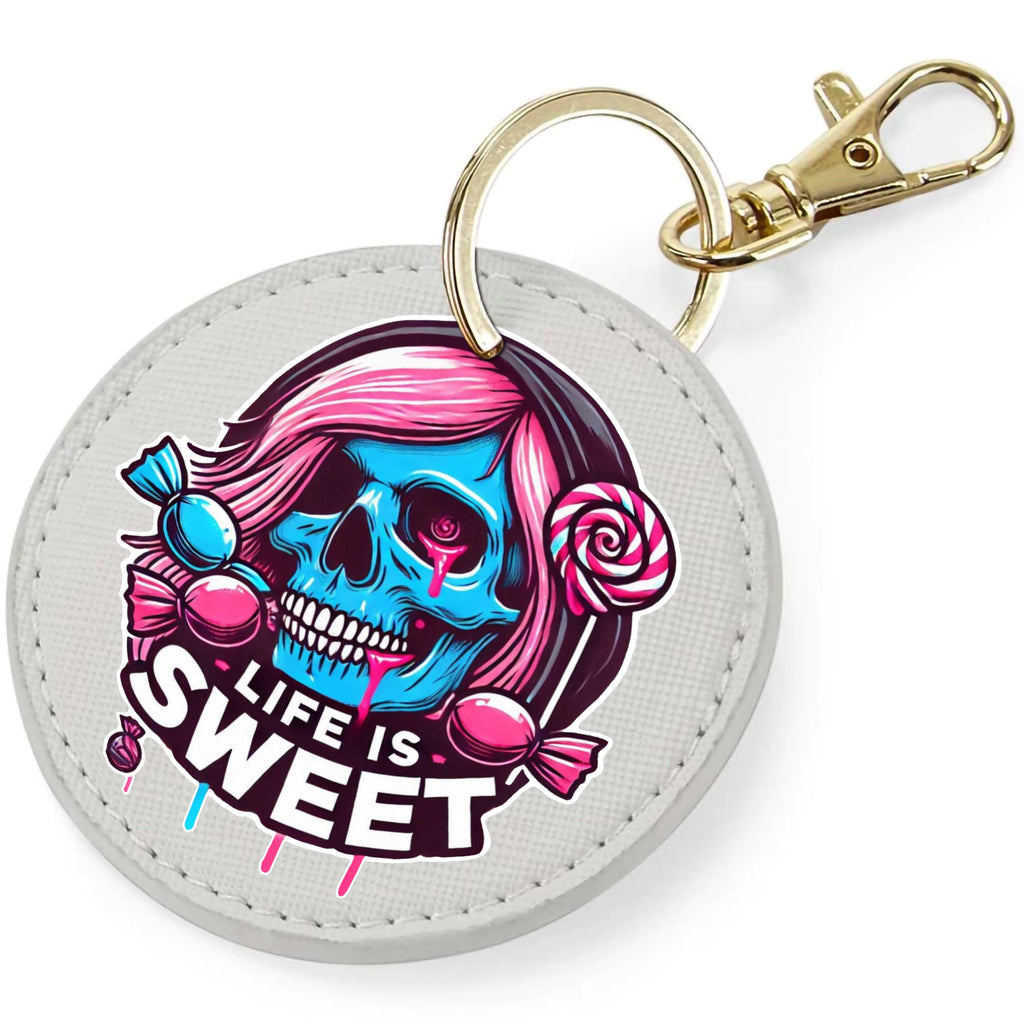 Candy Cabs Life Is Sweet 'Skull' (Long Hair) Keyring Bag Charm