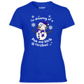 Ipswich Blue & White Christmas Snowman Women's Tshirt