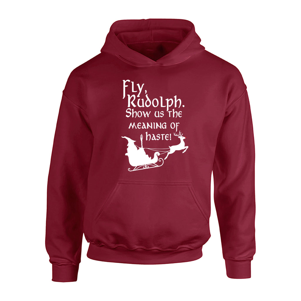 Fly Rudolph Show Us The Meaning Of Haste Children's Hoodie
