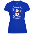 Leeds Blue & Yellow Christmas Snowman Women's Tshirt
