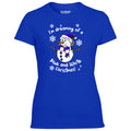 Leicester Blue & White Christmas Snowman Women's Tshirt