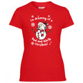 Lincoln Red & White Christmas Snowman Women's Tshirt