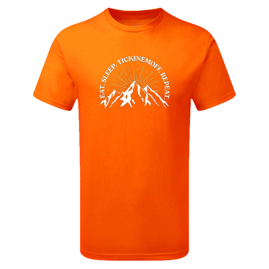 TickinEmOff Men's Tshirt (Eat. Sleep. TickinEmOff. Repeat.)