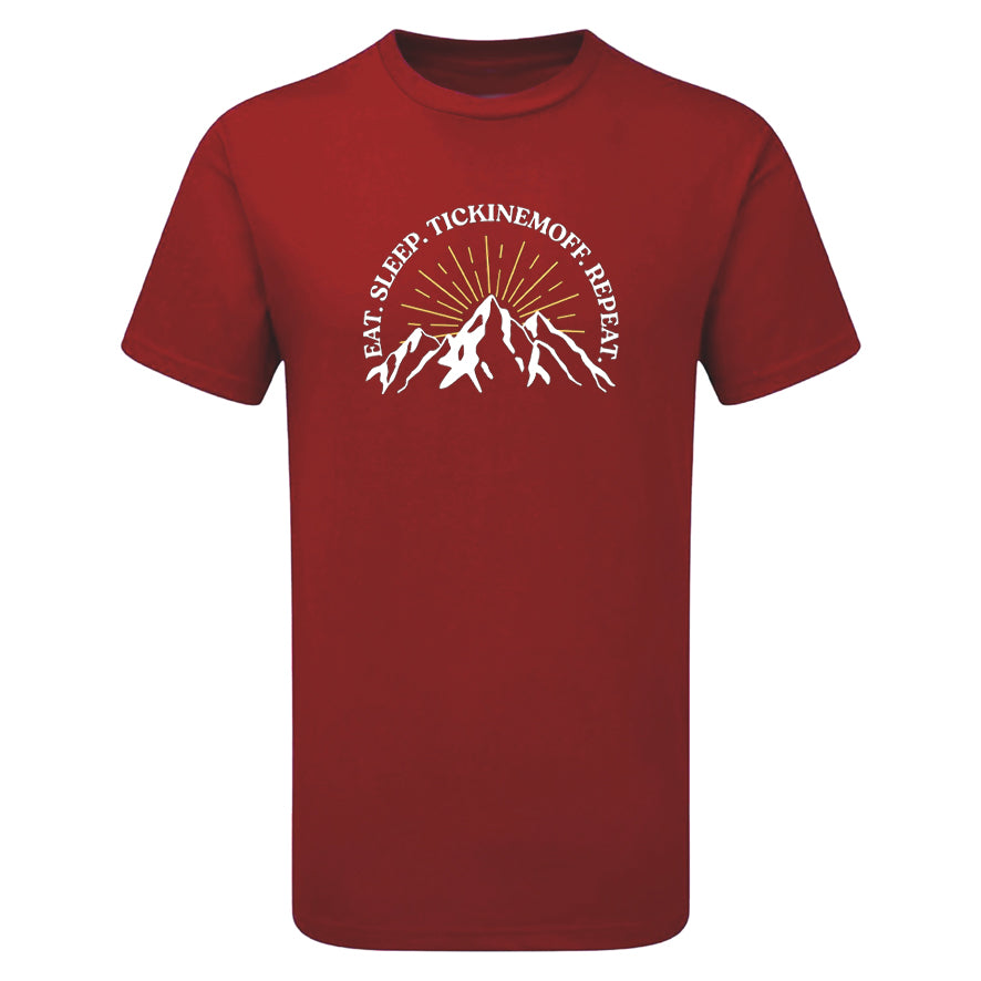 TickinEmOff Men's Tshirt (Eat. Sleep. TickinEmOff. Repeat.)