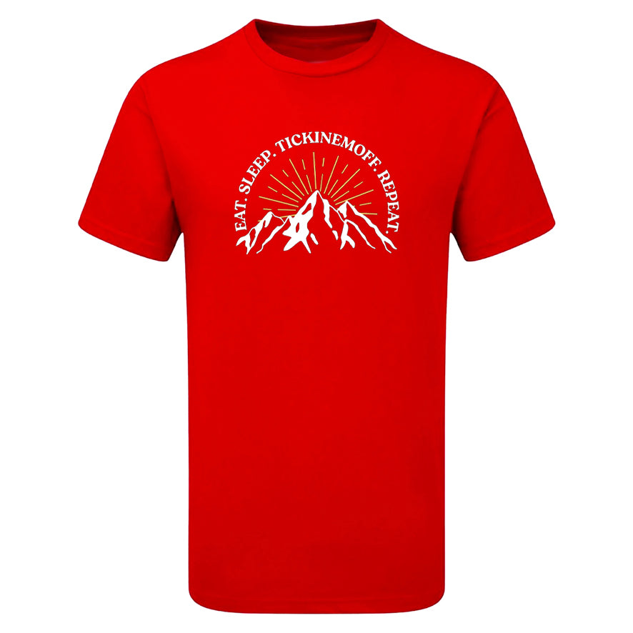 TickinEmOff Men's Tshirt (Eat. Sleep. TickinEmOff. Repeat.)
