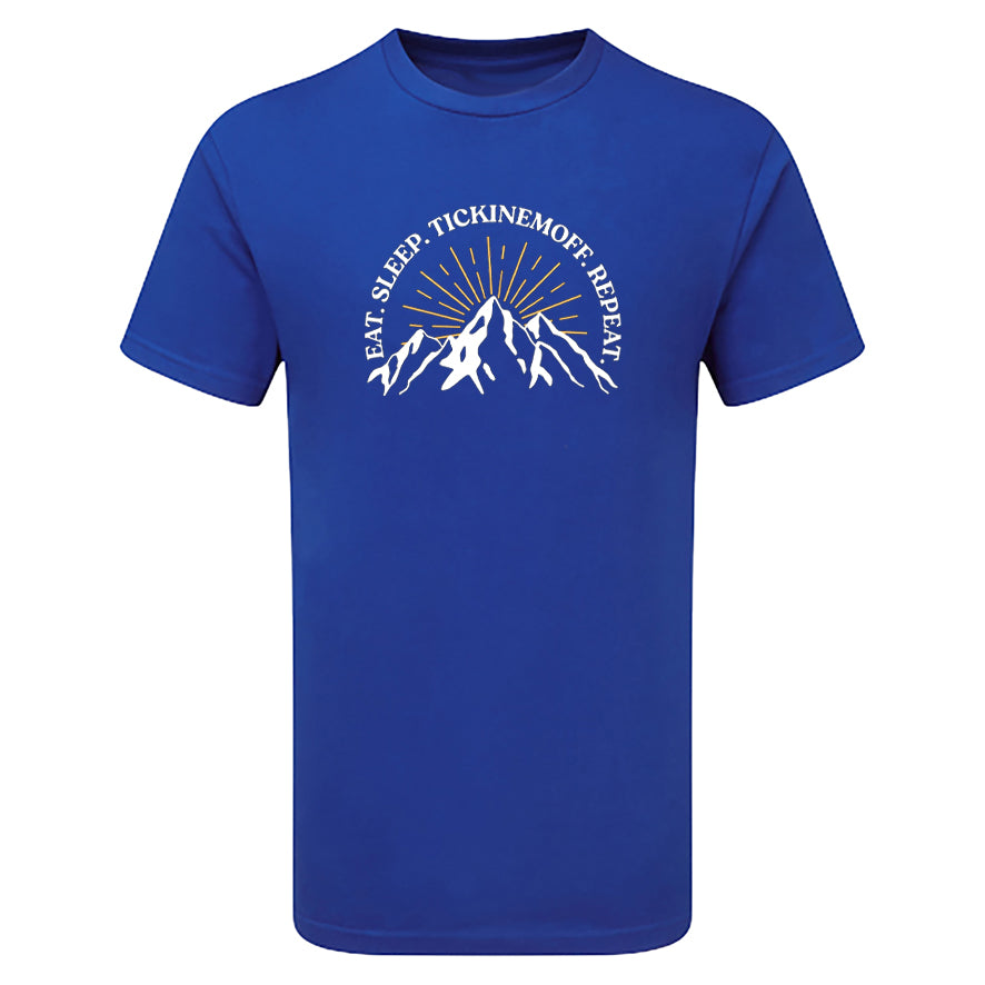 TickinEmOff Men's Tshirt (Eat. Sleep. TickinEmOff. Repeat.)