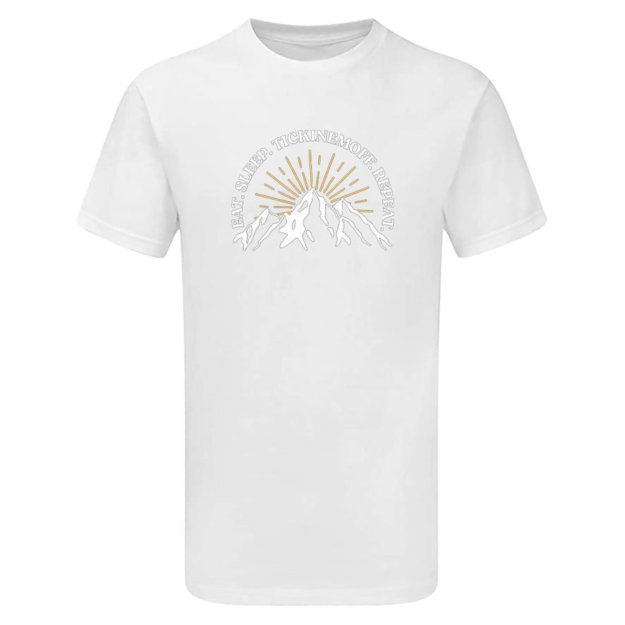 TickinEmOff Men's Tshirt (Eat. Sleep. TickinEmOff. Repeat.)